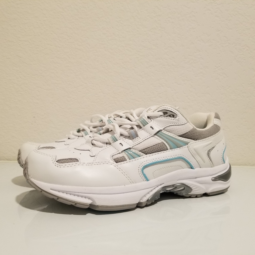 Vionic Women Walker White Leather Walking Shoes Sneakers Size 8.5